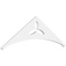 Ekena Millwork Pitch Naple Architectural Grade PVC Gable Pediment, 36"W x 12"H x 1"P (8/12) GPP036X012X100NAP - alternate 1